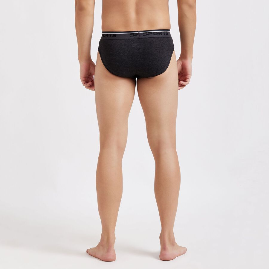 Solid Brief, Dark Grey, large