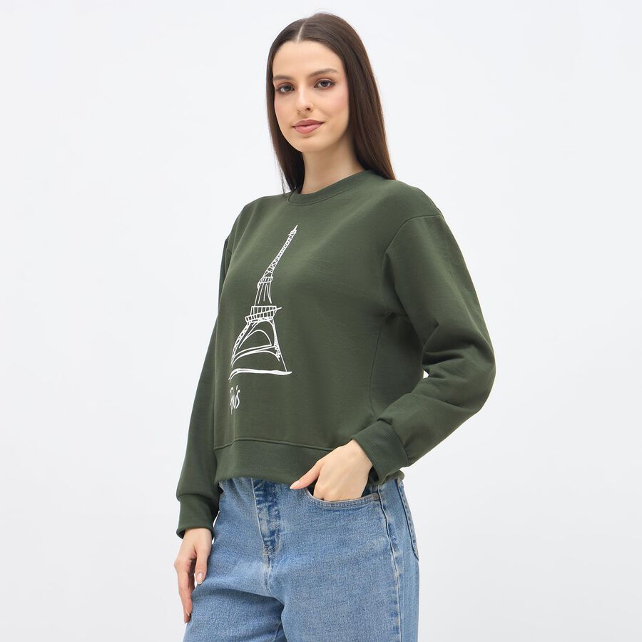 Ladies' Sweatshirt, ओलिव, large image number null