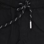 Boys' Black Regular Fit Cargo Pocketed Bermuda Shorts, काला, small