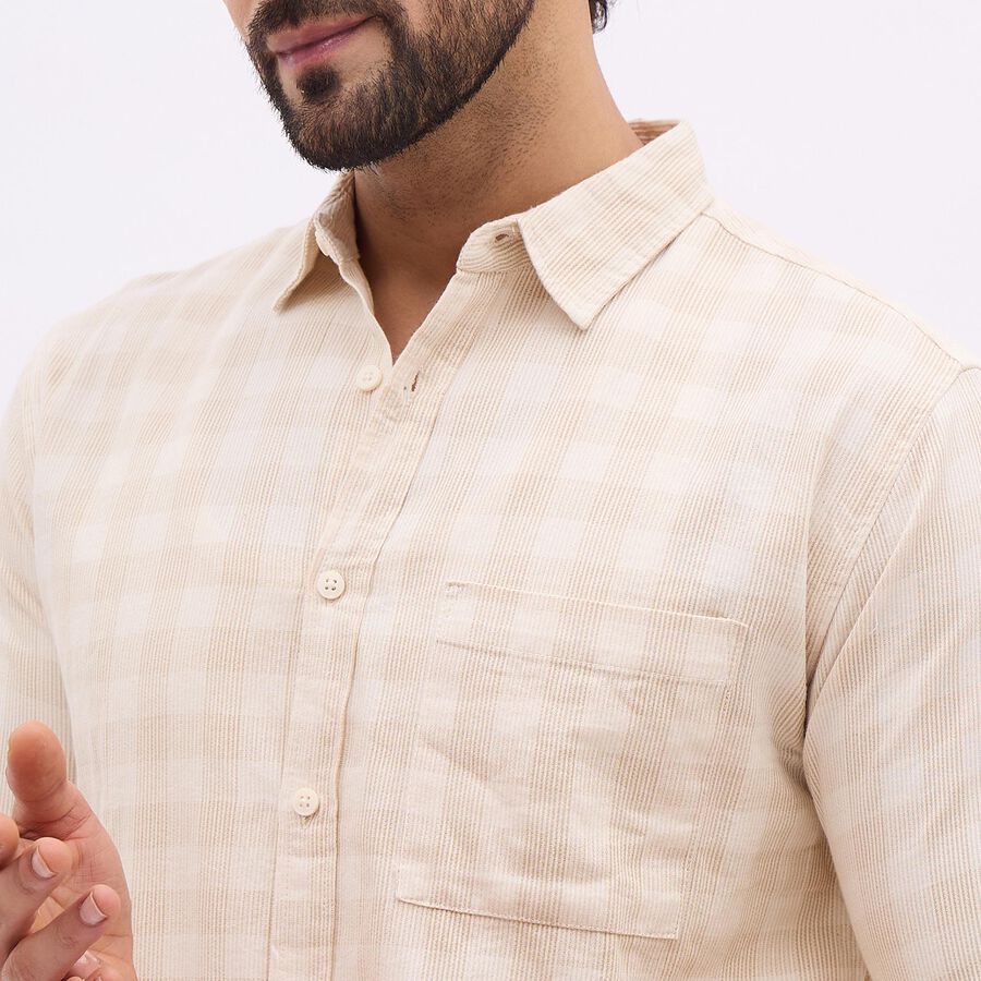 Men's 100% Cotton Casual Shirt, गहरा पीला, large image number null