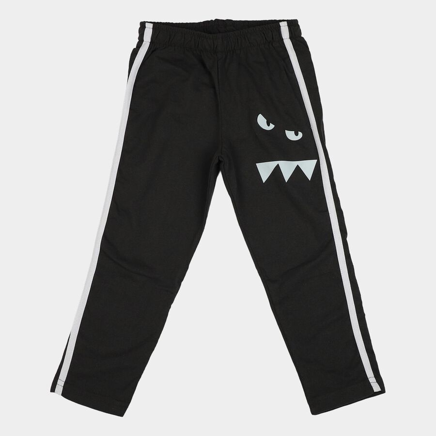 Boys' Charcoal Straight Fit Graphic Printed Pyjama, Charcoal, large