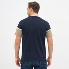 Men's Round Neck Half Sleeves T-Shirt, Navy Blue, small image number null