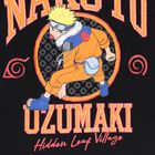 Boys' Black Cotton Round Neck Graphic Printed T-Shirt, Black, small