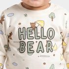 Infants' Mint Green 100% Cotton Round Neck Graphic Print Baba Suit, Light Green, small