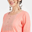 Embroidered Kurta, Peach, small image number null