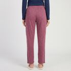 Women's Purple Straight Fit Printed Lounge Pyjama, बैंगनी, small