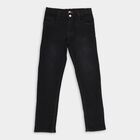 Boys' Jet Black Slim Fit Classic Jeans, Black, small image number null
