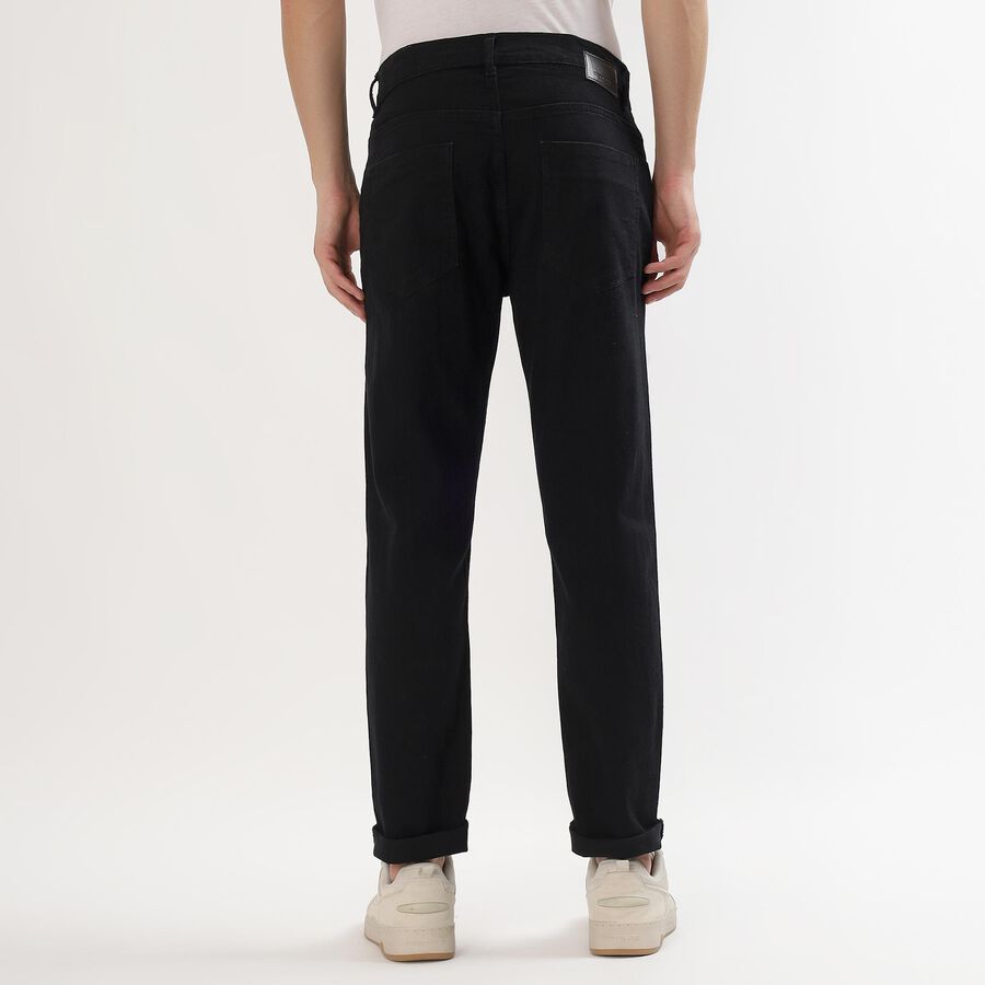 Men's Jet Black Slim Fit Jeans, Black, large image number null