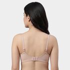 Women's Brown V-Neck Padded Wire-Free T-Shirt Bra, Brown, small