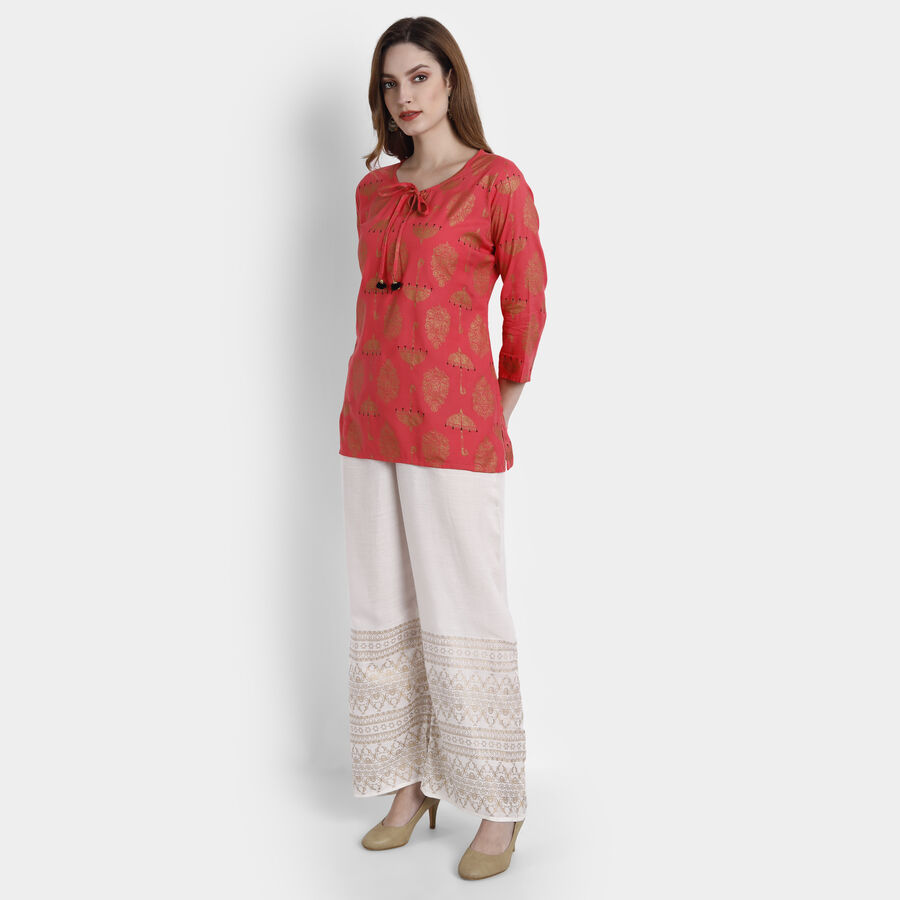 Printed Palazzo, White, large image number null