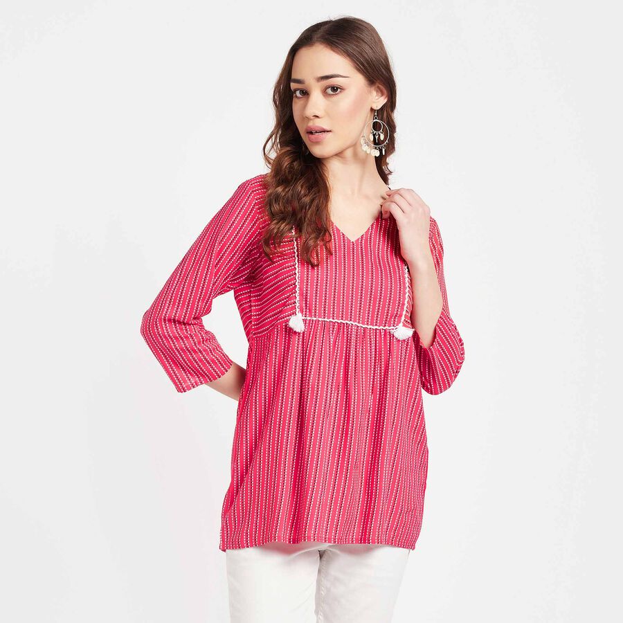 All Over Print Kurti, मूँगा (कोरल), large image number null