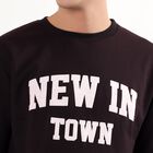 Men's Deep Maroon Crew Neck Graphic Sweatshirt, वाइन, small image number null