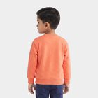 Boys' Peach Crew Neck Pullover Sweatshirt, पीच, small