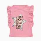 Girls' 100% Cotton T-Shirt, गुलाबी, small image number null