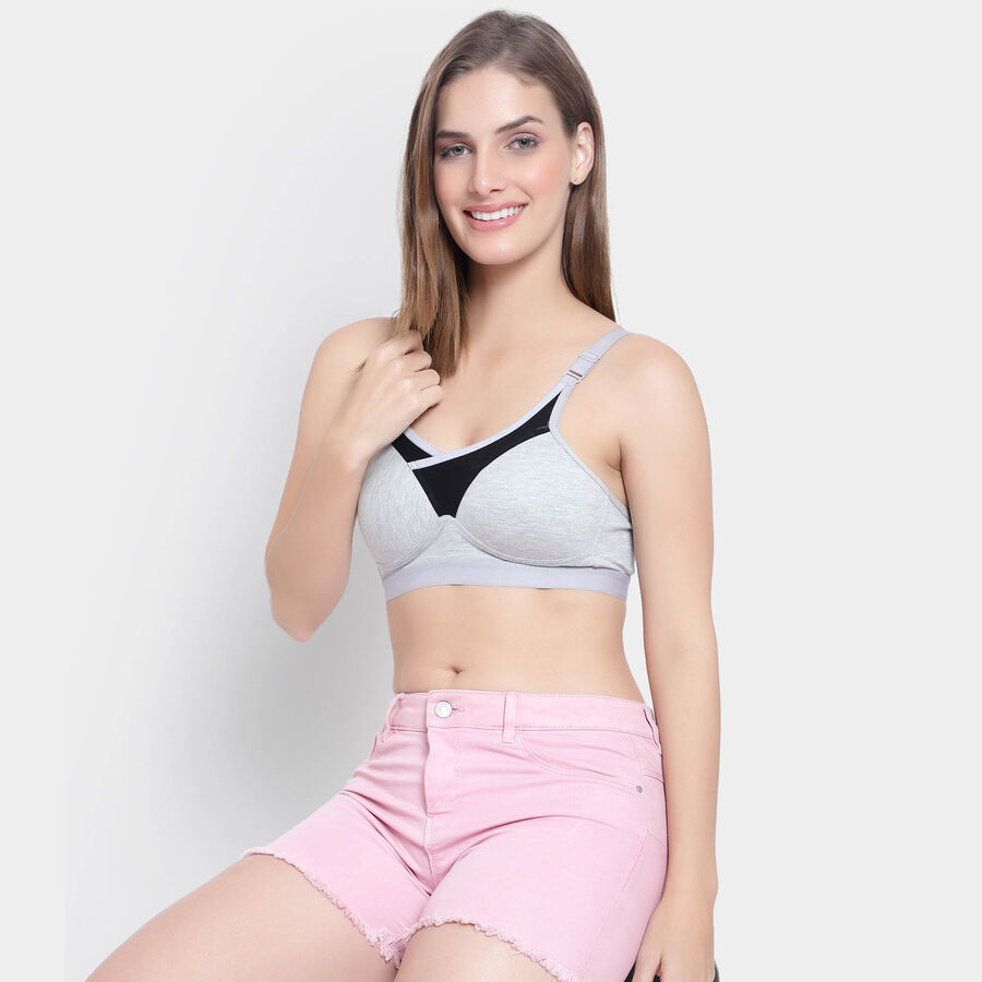 Solid Bra, मिश्रित हल्का ग्रे, large image number null