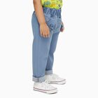 Infants Light Blue Relaxed Fit Decorative Jeans, मध्यम नीला, small image number null