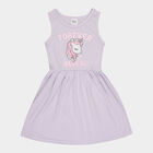Girls Sleeveless Frock, Lilac, small image number null