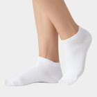 Men's Black, White and Grey Ankle Length Cotton Blend Socks Pack of 3, Black, small