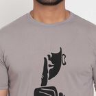 राउन्ड नेक टी-शर्ट, गहरा ग्रे, small image number null