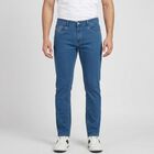 Men's Light Blue Slim Fit Washed Jeans, हल्का नीला, small