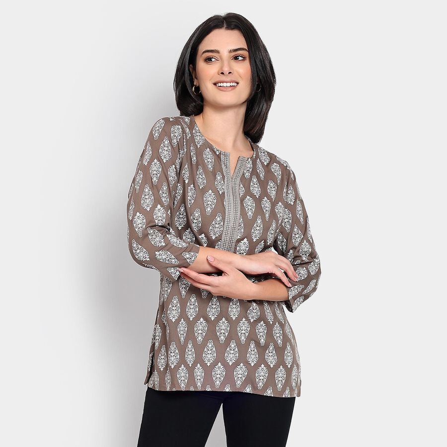 Ladies' Kurti , भूरा, large image number null