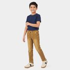 Boys Beige Jogger Fit Washed Jeans, गहरा पीला, small