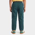 Boys' Mid Blue Regular Fit Drawstring Chino Trousers, Mid Blue, small