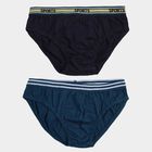 Boys' Teal Blue Regular Fit Cotton Printed Briefs, Teal Blue, small