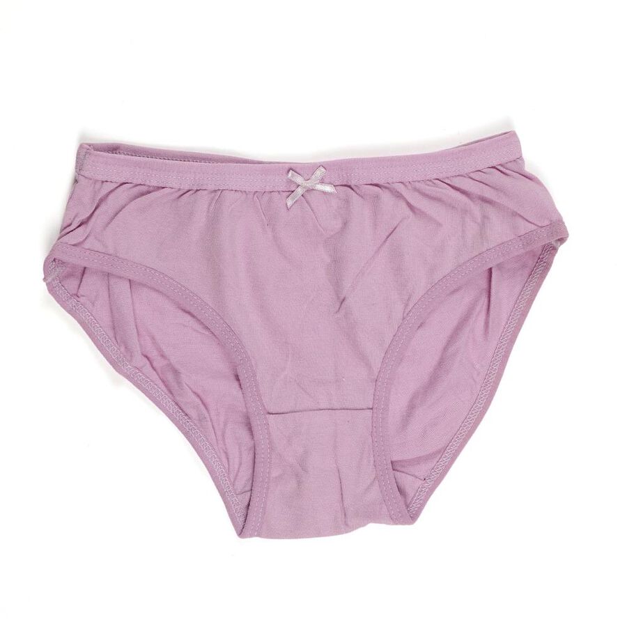 Girls' Lavender and Cream Cotton Briefs Pack of 2, लाइलेक, large image number null