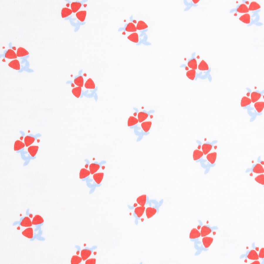 Infants Cotton Printed Shorts Set, Red, large image number null