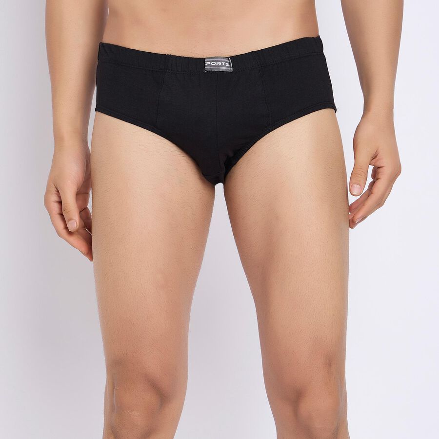 Men's 100% Cotton Briefs , Black, large image number null