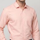 Men Peach Formal Shirt, पीच, small