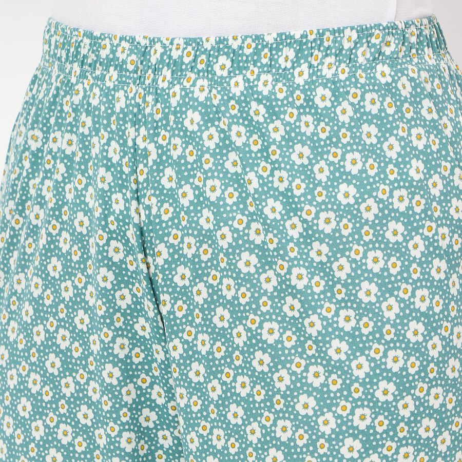 Women's Light Green Relaxed Fit Abstract Printed Harem Pants, हल्का हरा, large