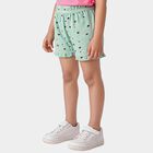 Girls' Mint Green Regular Fit Floral Printed Bloomer, Light Green, small
