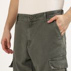 Men's 100% Cotton Slim Fit Casual Trousers, ओलिव, small image number null