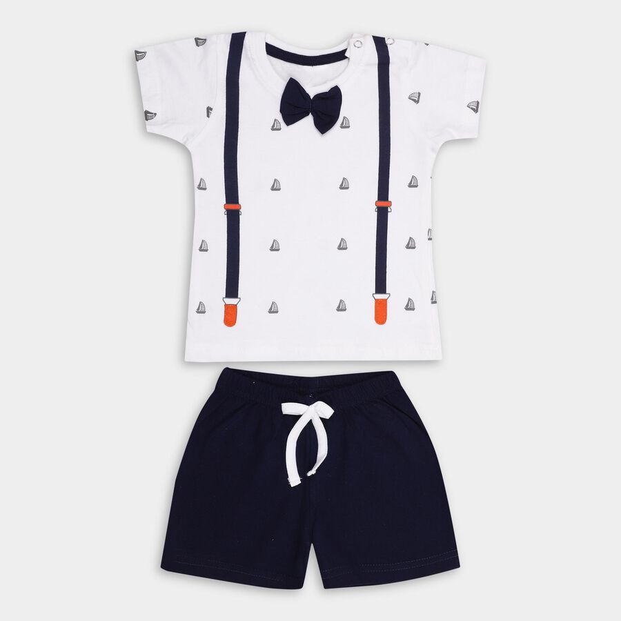 Infant Boys' 100% Cotton Baba Suit , Navy Blue, large image number null