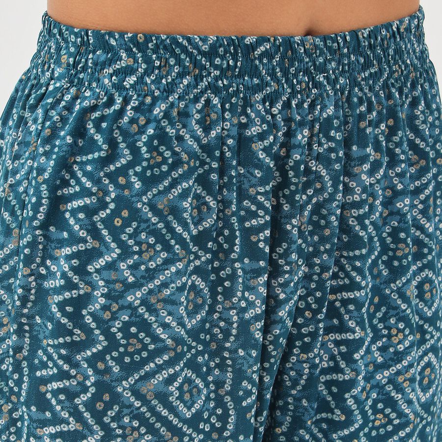 Women's Rich Teal Embroidered Ethnic Set, Teal Blue, large image number null