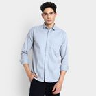 Men's 100% Cotton Casual Shirt, गहरा नीला, small image number null