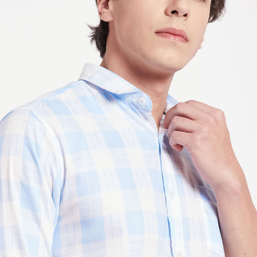 Checks Casual Shirt, हल्का नीला, large image number null