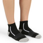 Men's Black and White Ankle Length Sporty Socks Pack of 3, Melange Light Grey, small