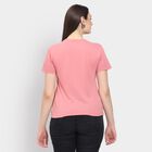 Ladies' Round Neck T-Shirt, Pink, small