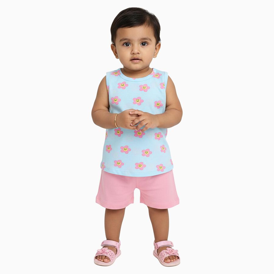 Infants' Short Set, Aqua, large image number null