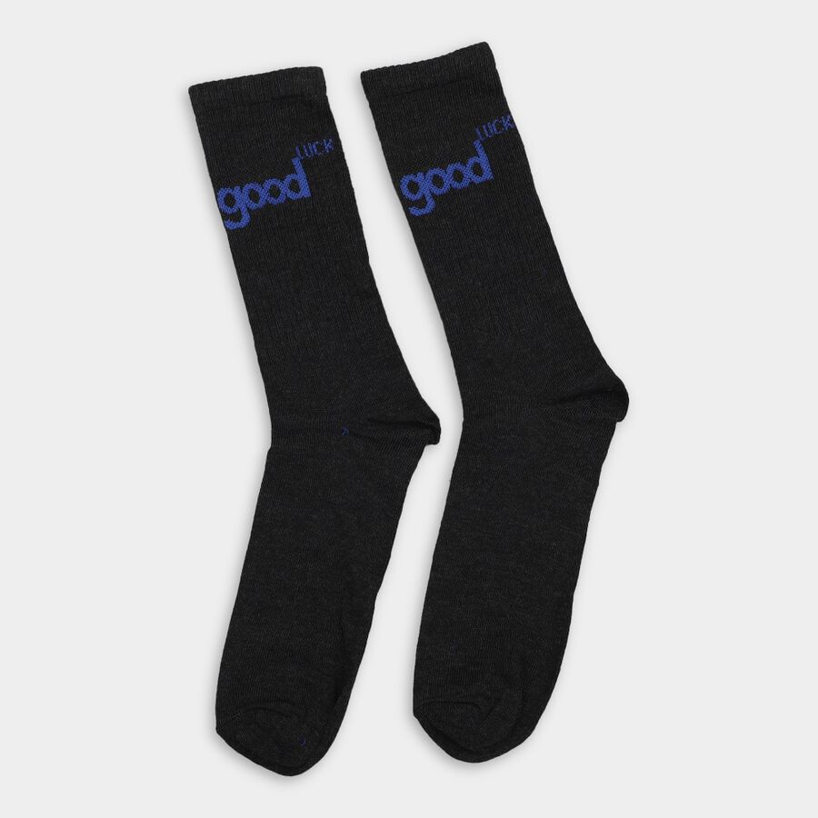 Men's Socks (Pack of 3), Melange Light Grey, large image number null