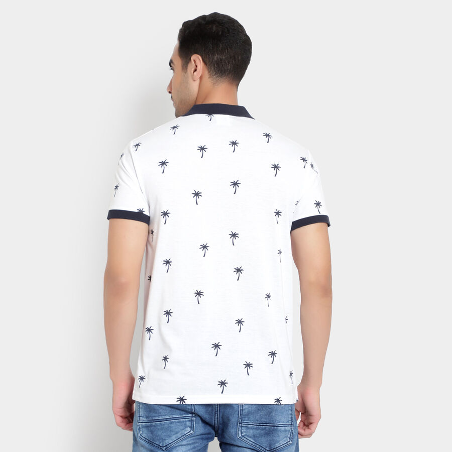 Printed Polo Shirt, White, large image number null