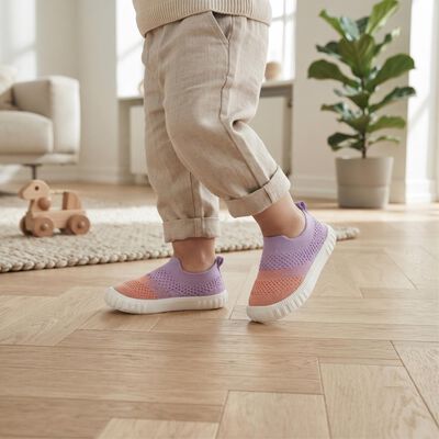 Girls' Lavender Slip-On Sneakers