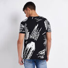 All Over Print Round Neck T-Shirt, Black, small image number null