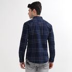 Men's 100% Cotton Casual Shirt, Navy Blue, small image number null
