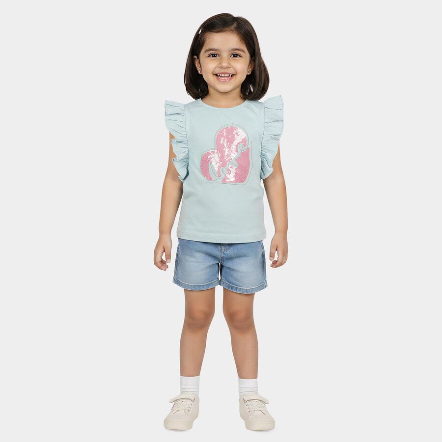 Girls' T-Shirt, Light Blue, large