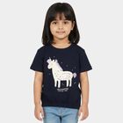 Girls' T-Shirt, Navy Blue, small