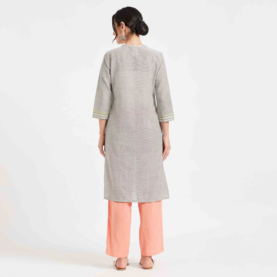 Printed Kurta, Off White, large image number null